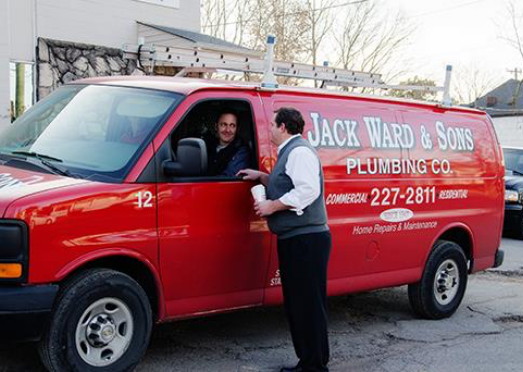 Jack Ward & Sons Truck Jack Ward & Sons Plumbing Co. red service truck